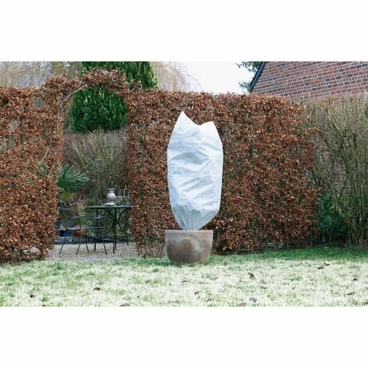 Beschermend dekzeil Nature Ø 50 cm 1 m Wit